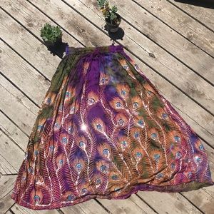 Gorgeous Peacock Patterned Skirt.